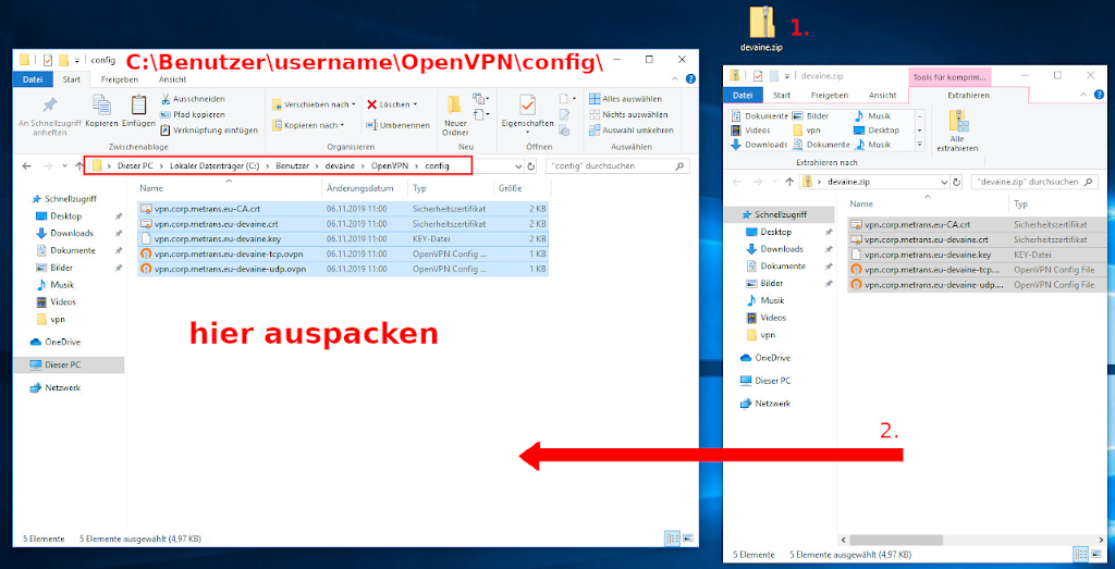 OpenVPN Konfigurationsdateien