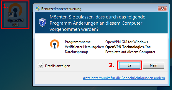 OpenVPN starten